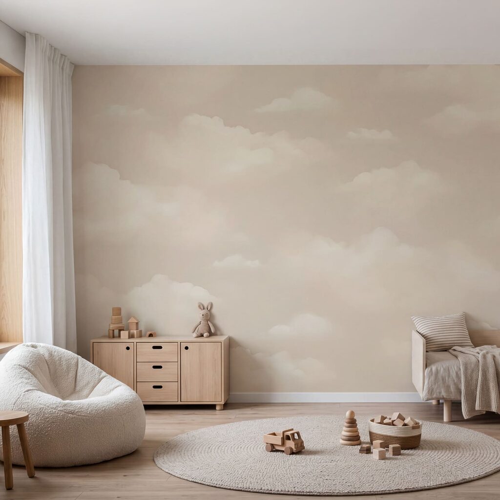 Nubes a la deriva en un interior