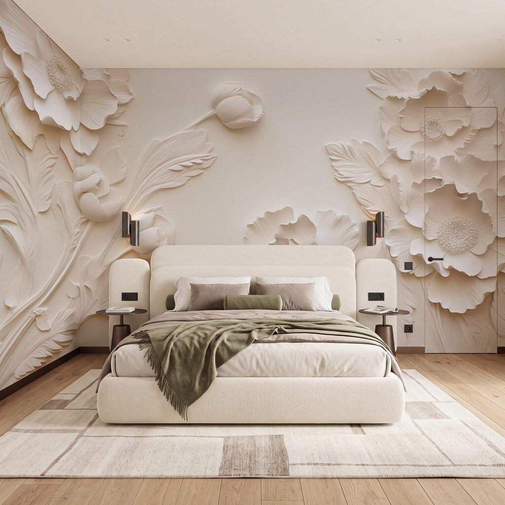 Flores que emergen suavemente — interior 2