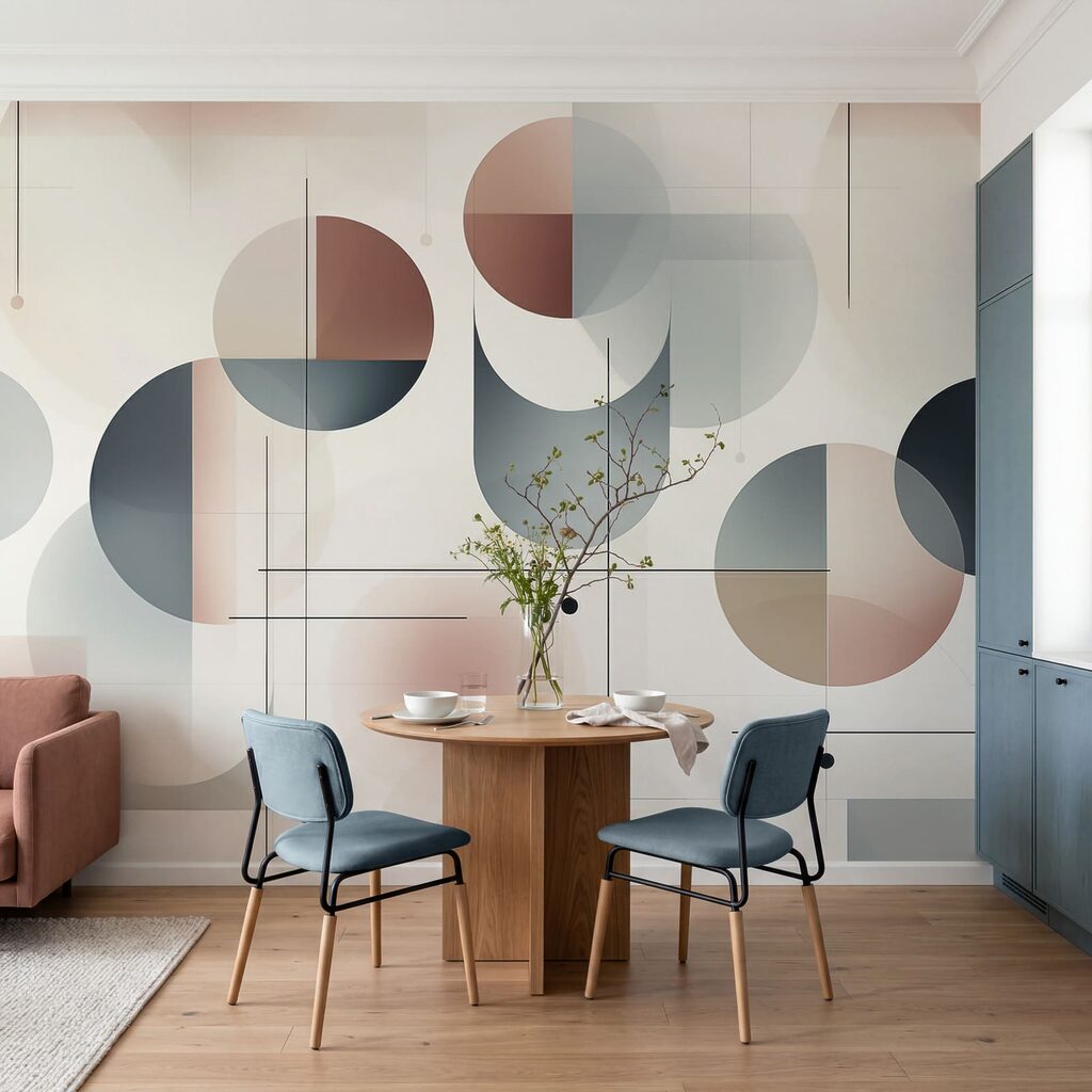 Círculos en una cuadrícula en un interior