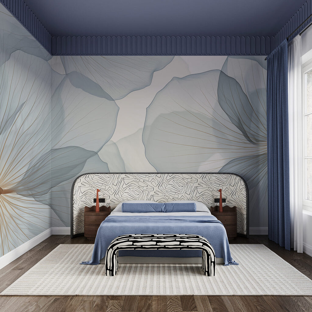 Pétalos azules con nervios — interior 2
