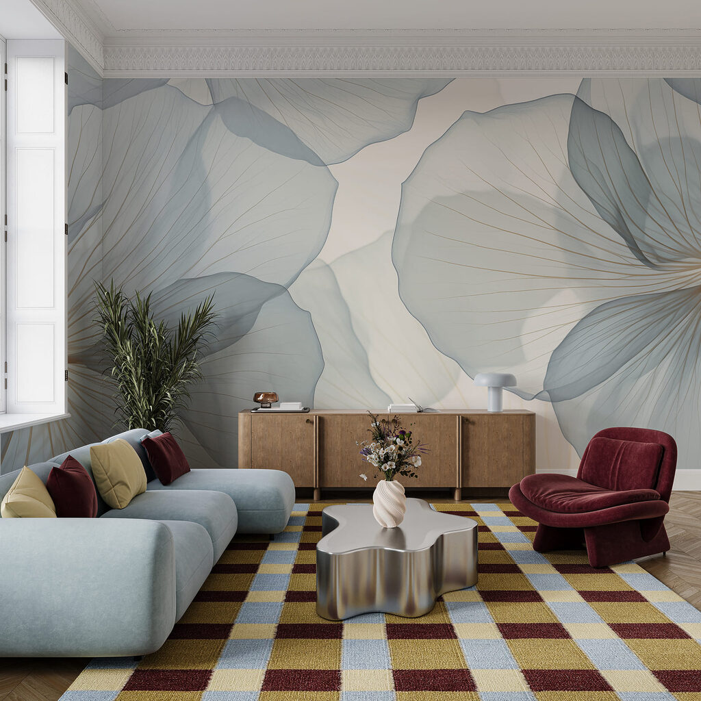 Pétalos azules con nervios — interior 3