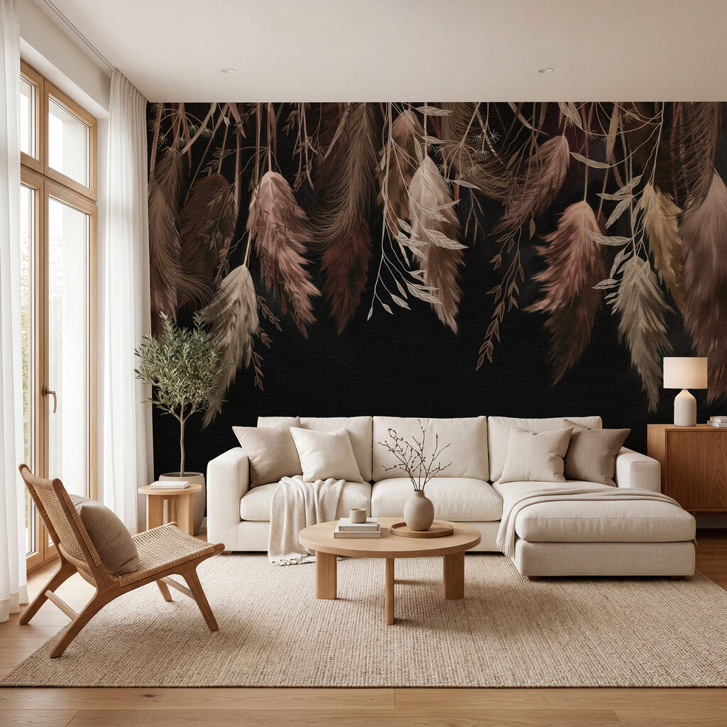 Plumas colgantes al contraluz — interior 2