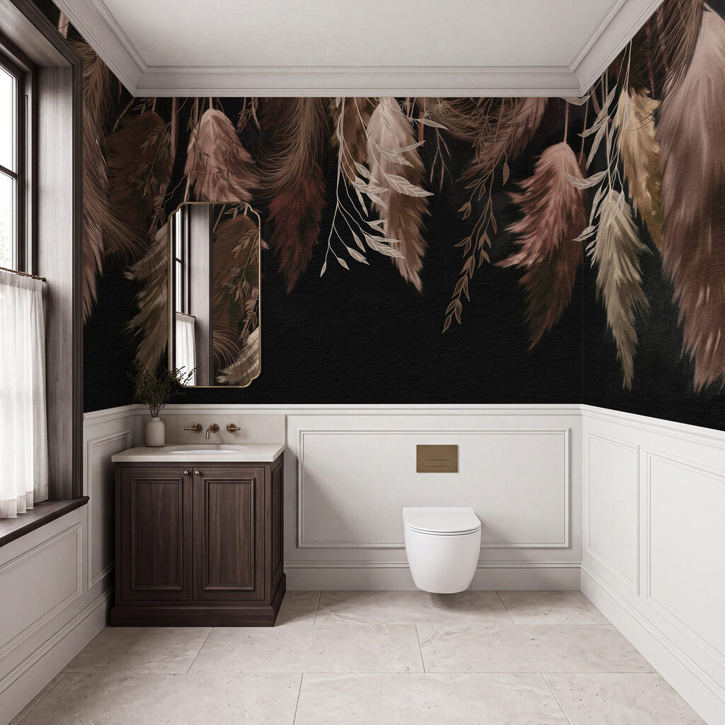 Plumas colgantes al contraluz — interior 3