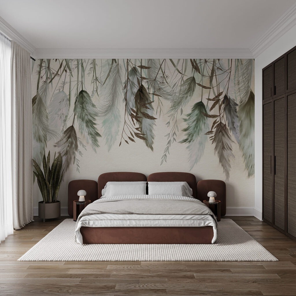 Plumas colgantes al contraluz — interior 2
