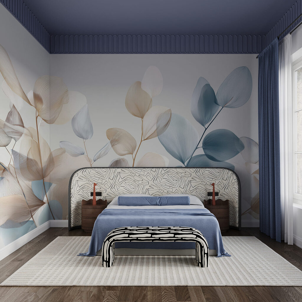 Ramas azules y crema — interior 1