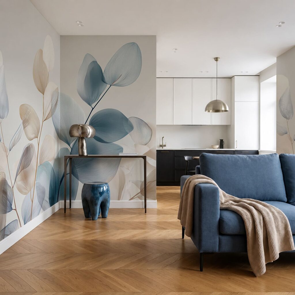 Ramas azules y crema — interior 2