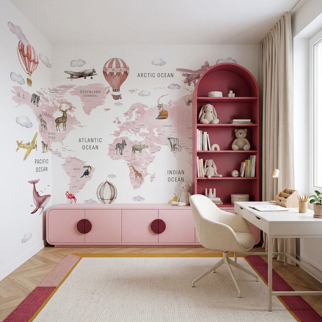 Mapa mundial con globos — interior 2