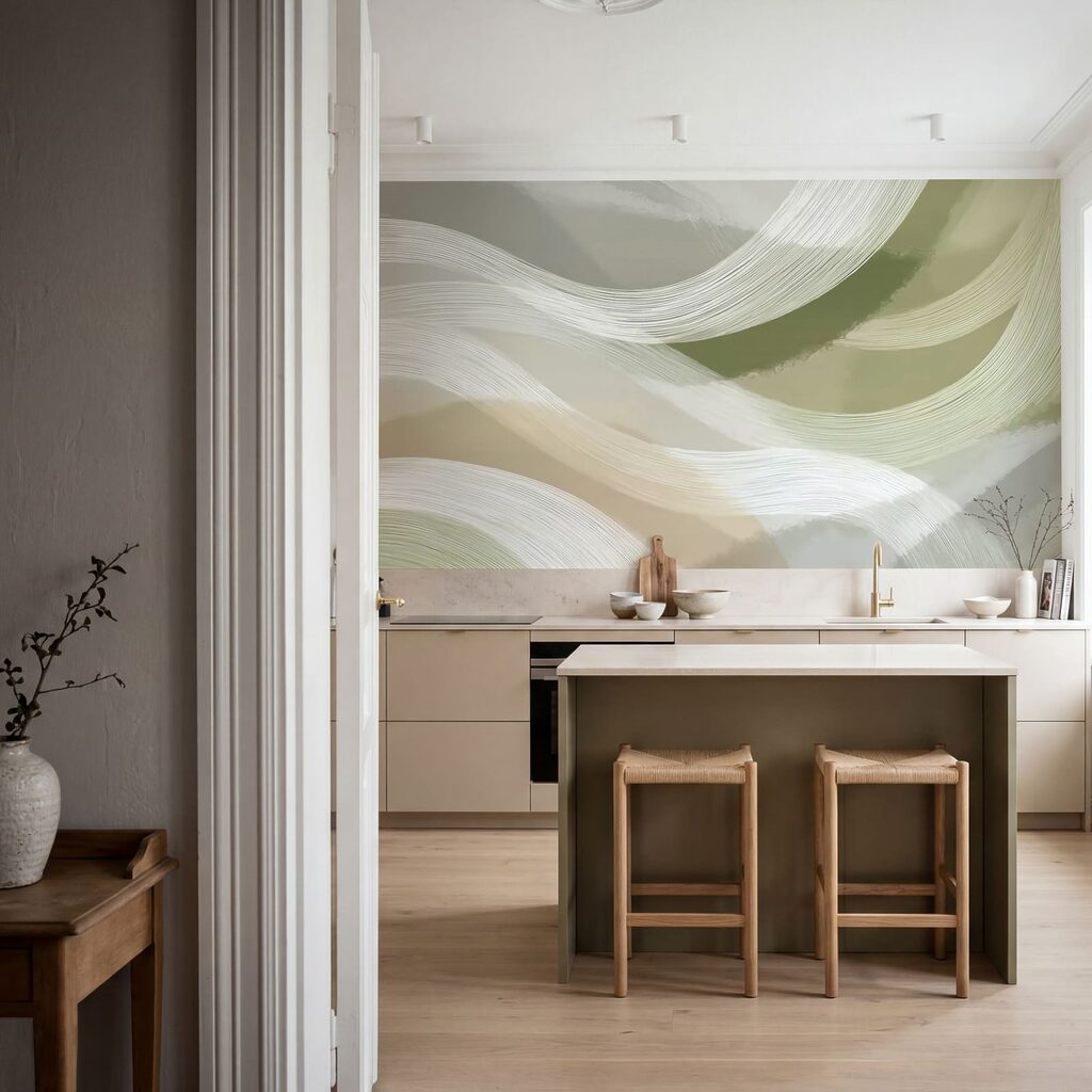 Trazos claros sobre oliva — interior 3
