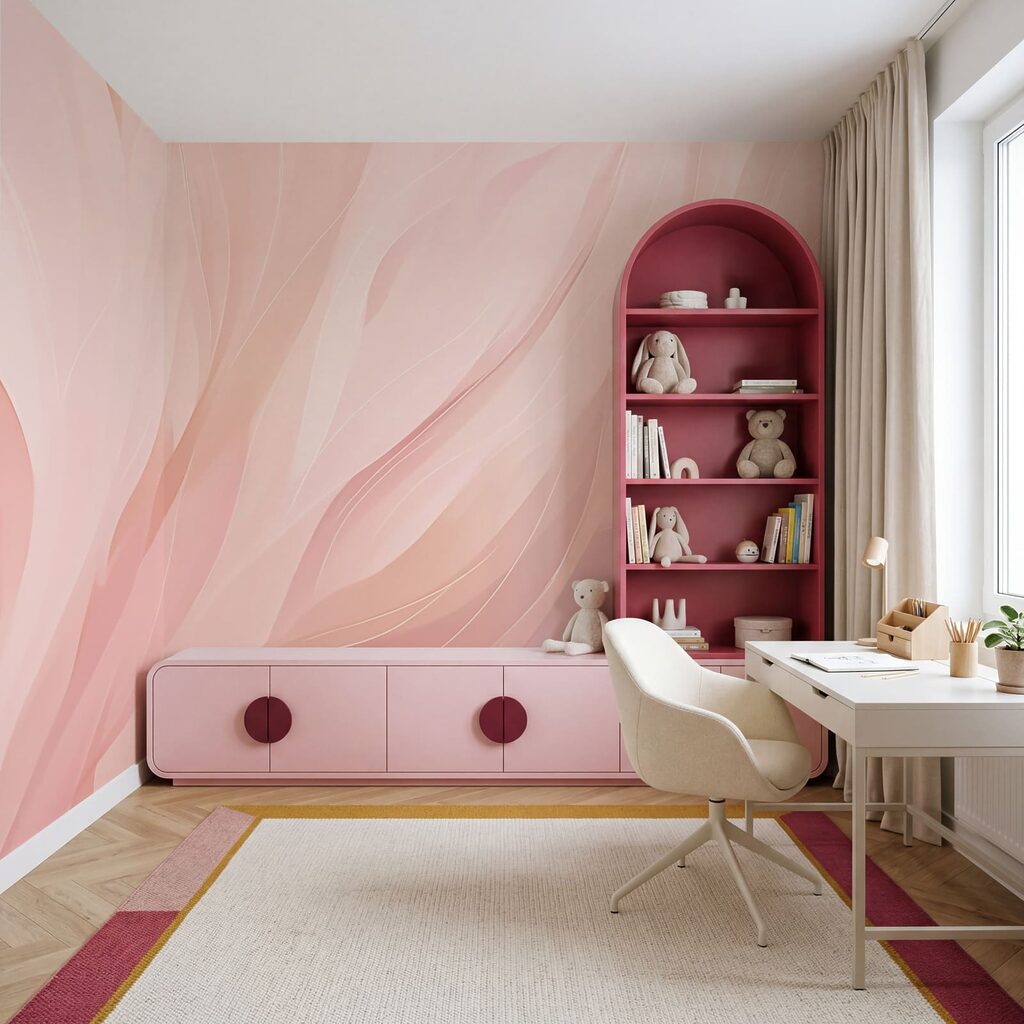 Trazos rosas como plumas — interior 3