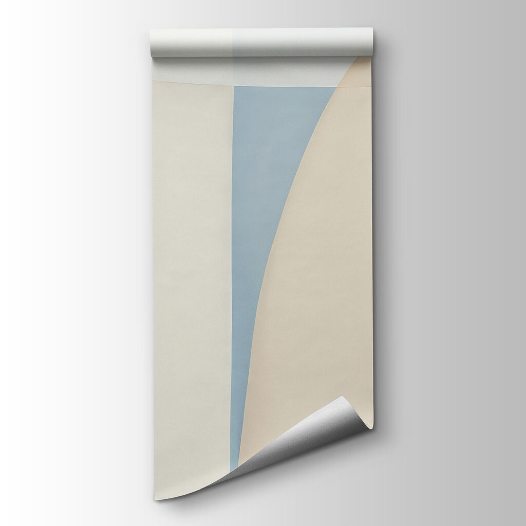 Arcos azules sobre crema — vista del producto