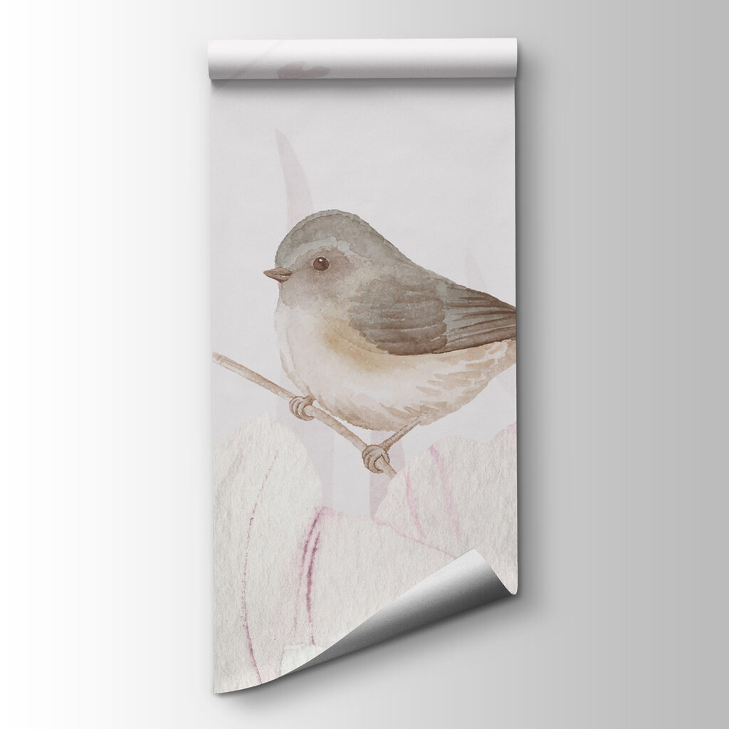 Pájaros entre flores pálidas — vista del producto