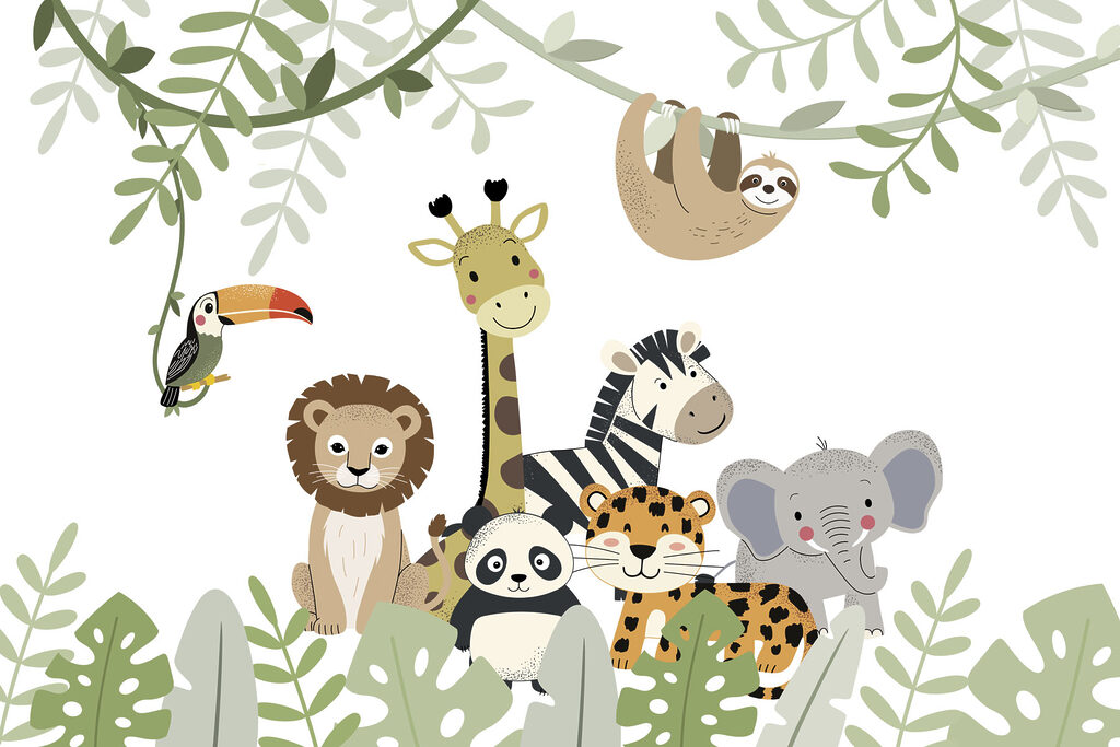 Animalitos de la selva — diseño completo