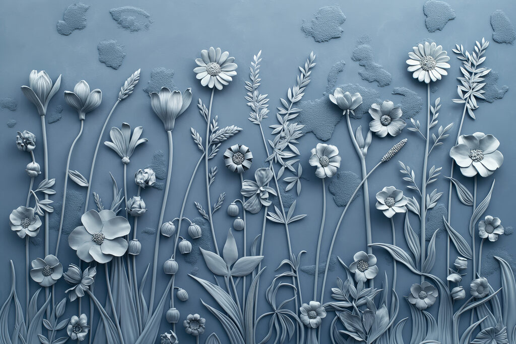 Flores con sombras suaves — diseño completo