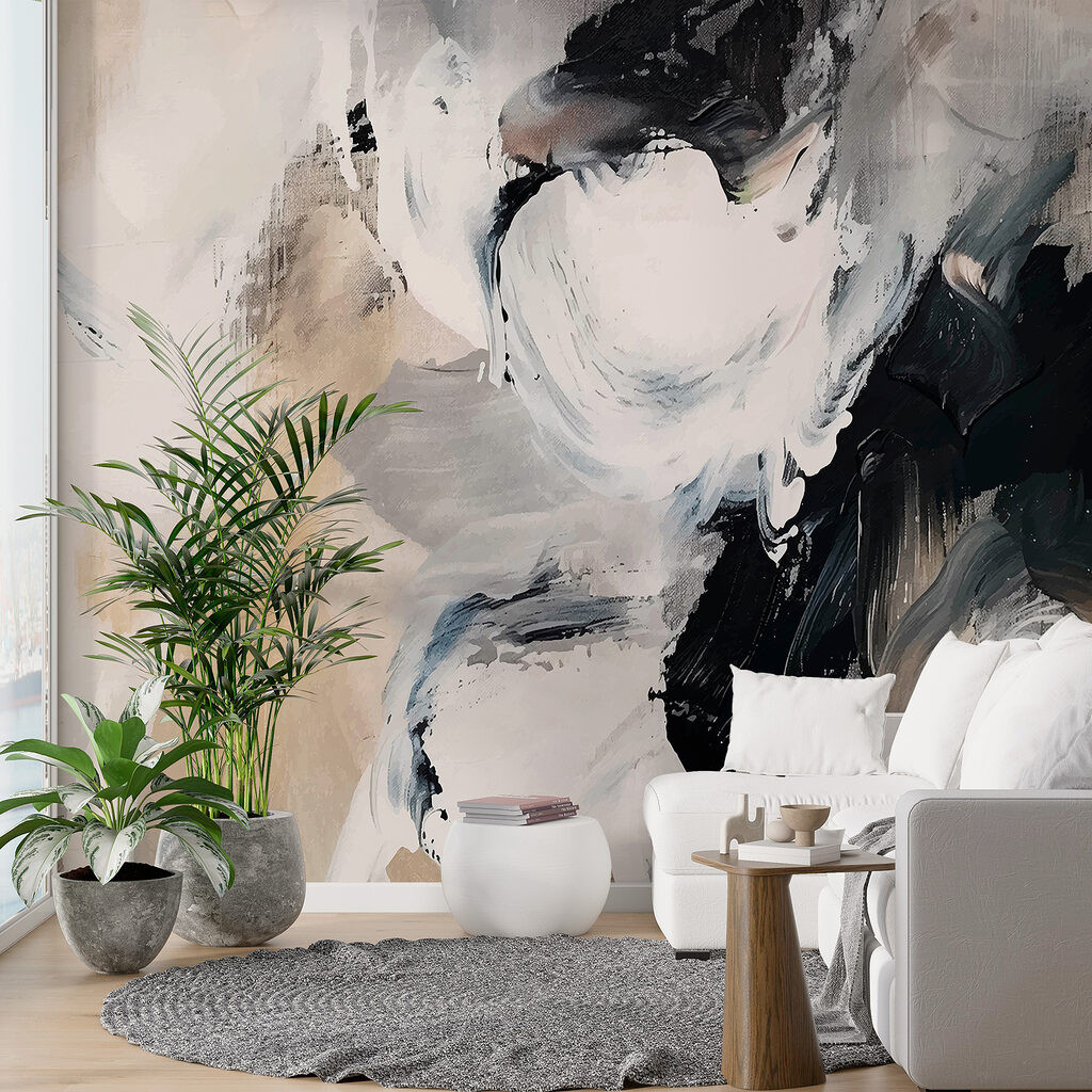 Pintura negra sobre crema — interior 1