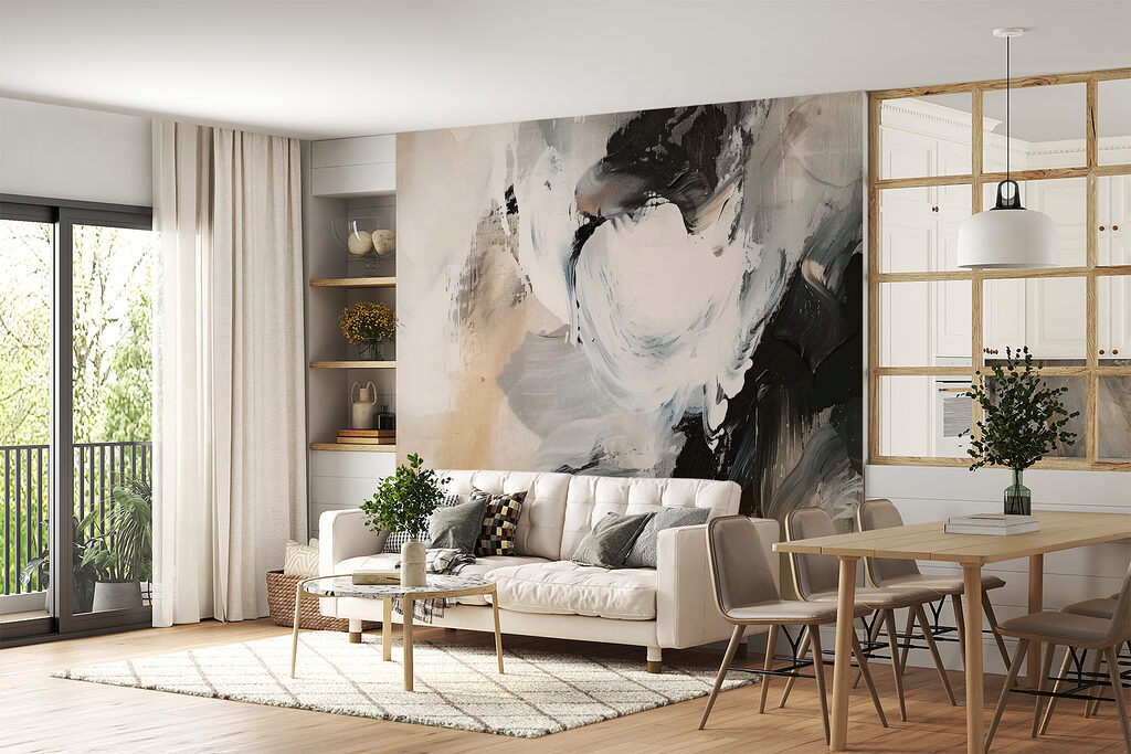 Pintura negra sobre crema — interior 2