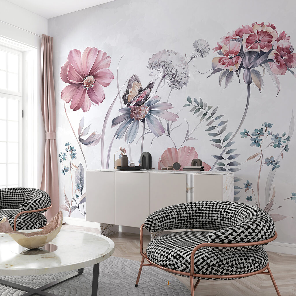 Flores silvestres con mariposa — interior 1