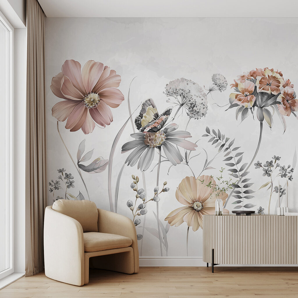Flores silvestres con mariposa — interior 2