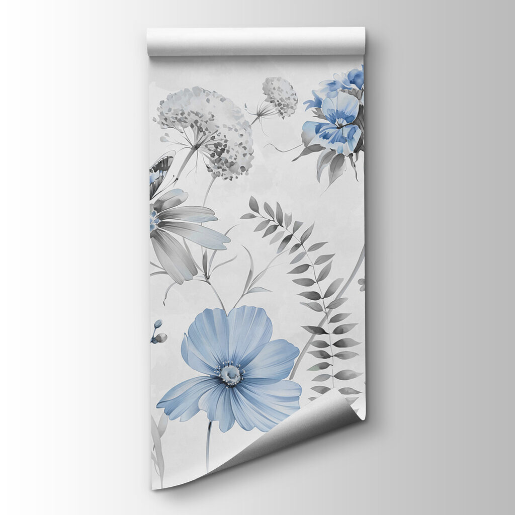 Flores silvestres con mariposa — vista del producto