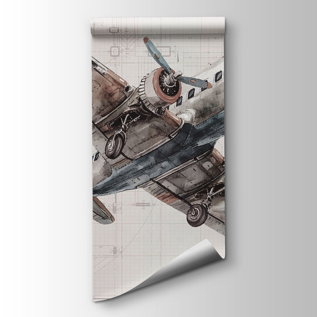 Avión antiguo en boceto — vista del producto
