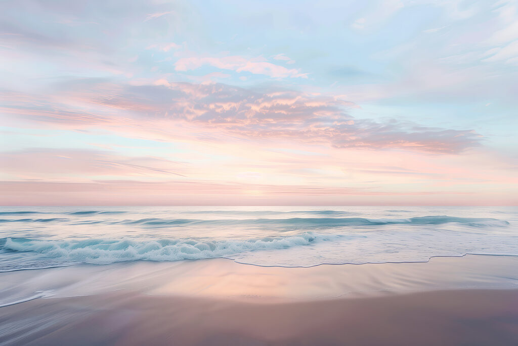 Atardecer en la playa — diseño completo