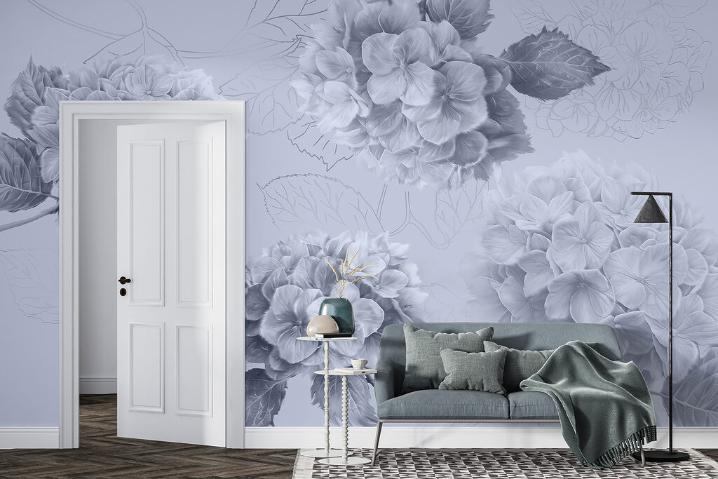 Hortensias con hojas dibujadas — interior 3