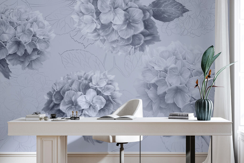 Hortensias con hojas dibujadas — interior 4