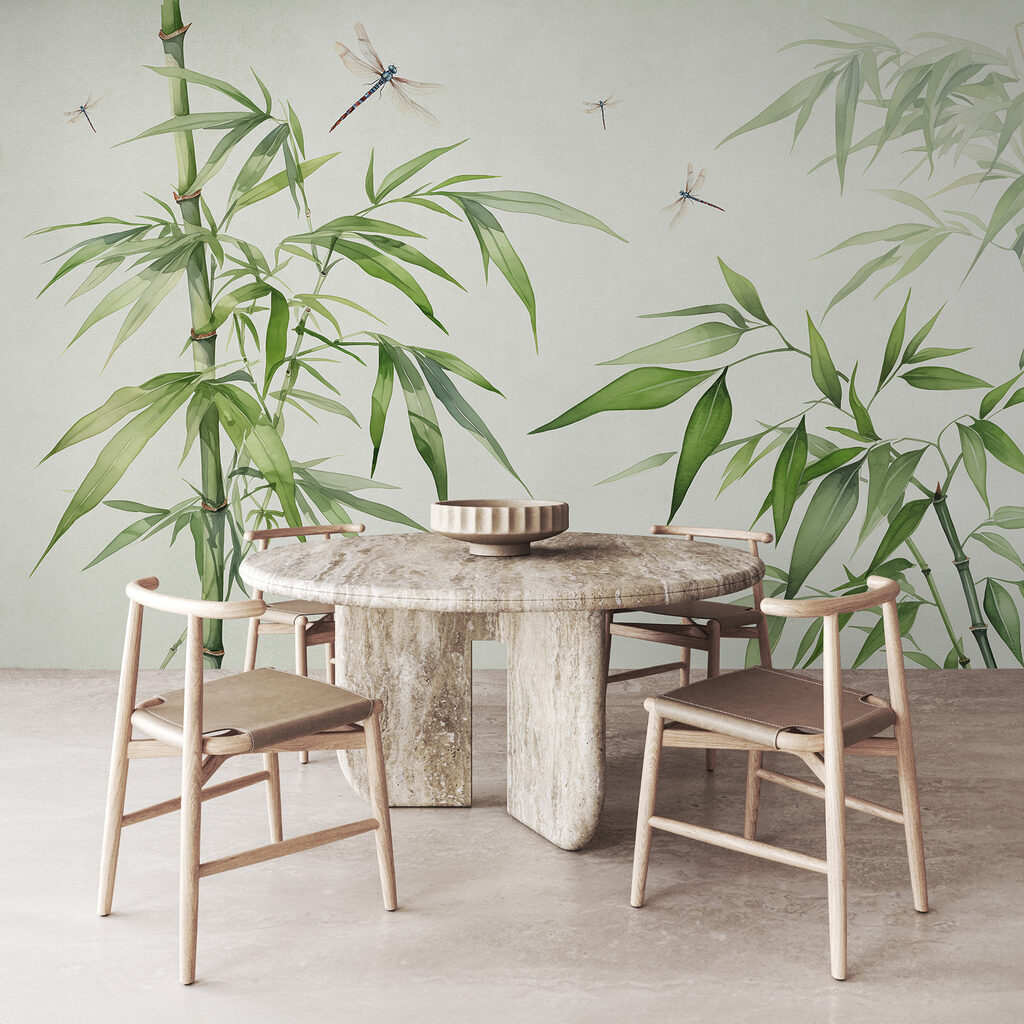 Bambú verde en beige — interior 2