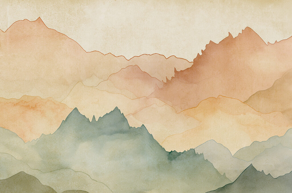 Contornos suaves de montañas — diseño completo