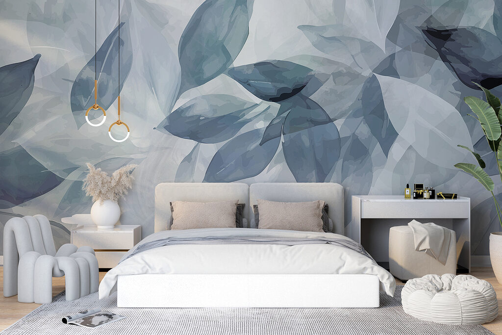Hojas azules superpuestas — interior 4