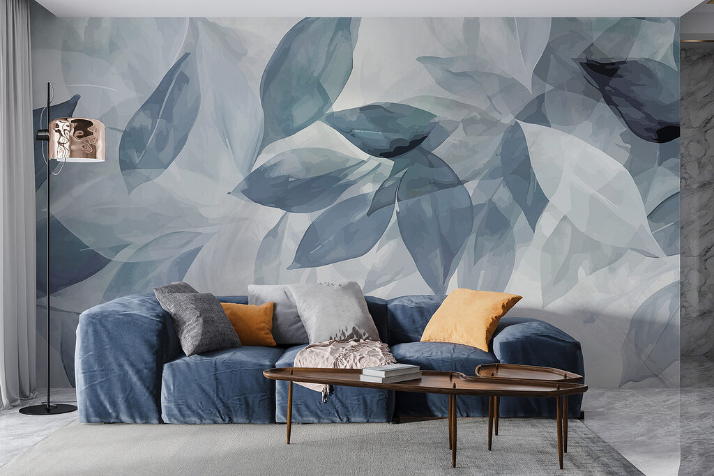 Hojas azules superpuestas — interior 5