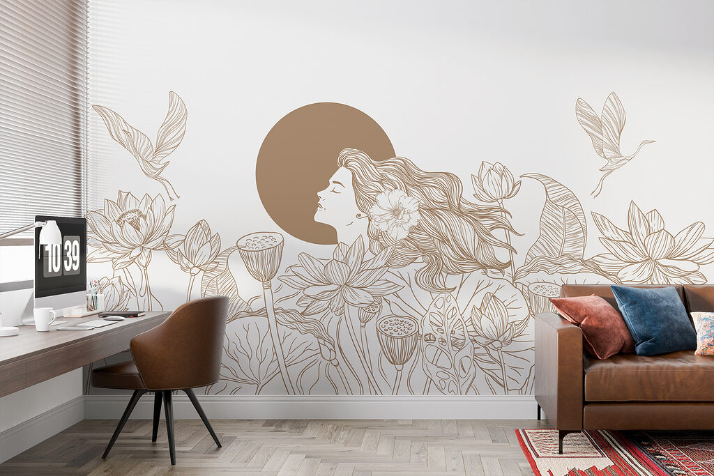Mujer entre flores — interior 3