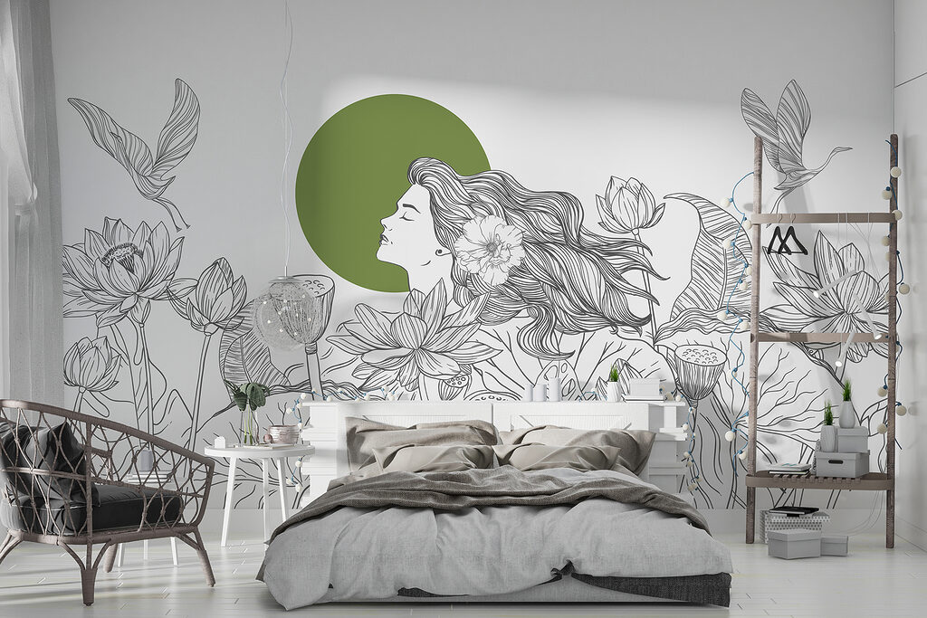 Mujer entre flores — interior 3