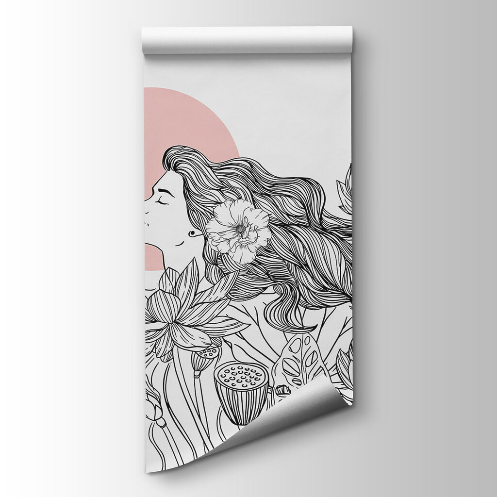 Mujer entre flores — vista del producto