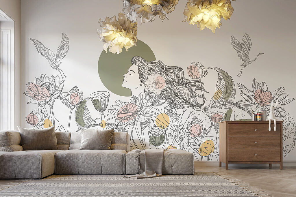 Mujer entre flores — interior 3