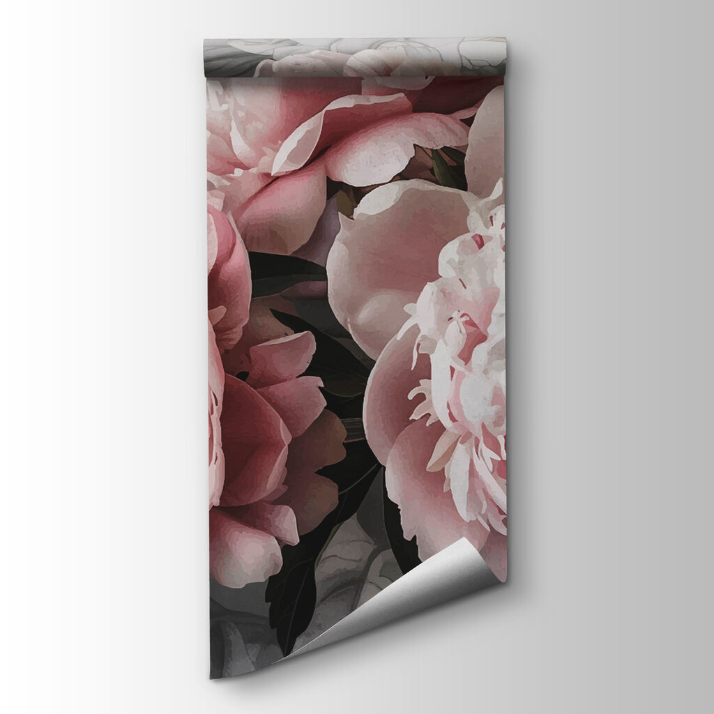 Flores rosas sobre verde — vista del producto