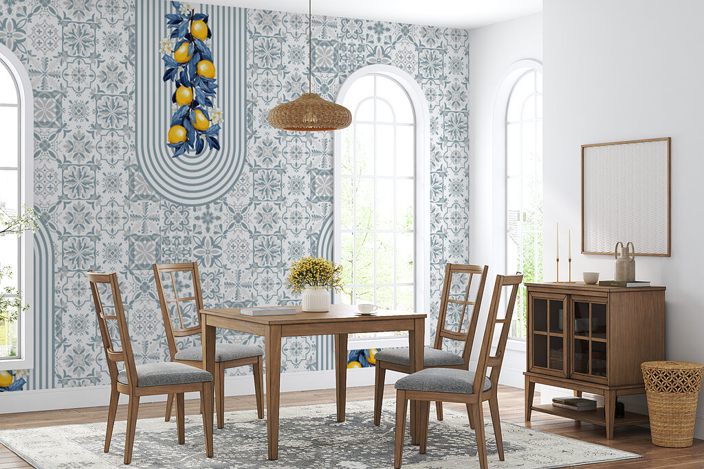 Limones entre azulejos azules — interior 4