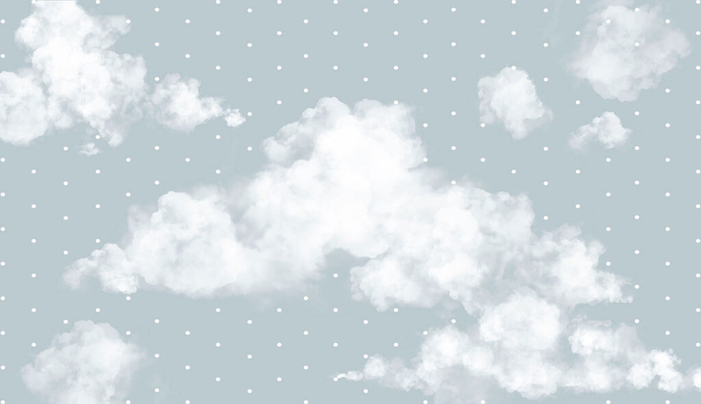Nubes y pequeñas estrellas — diseño completo