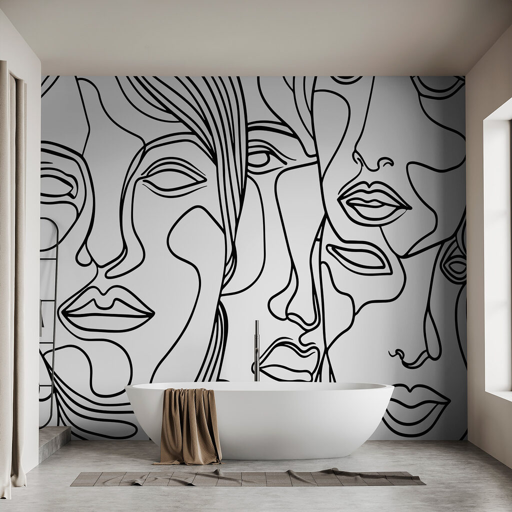 Caras en líneas fluidas — interior 2