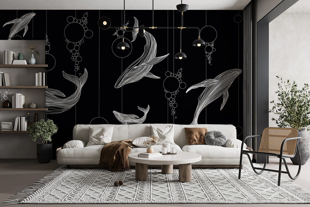 Ballenas entre círculos colgantes — interior 2