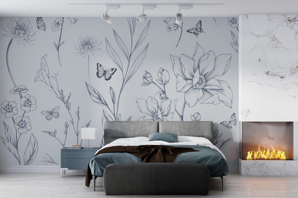 Mariposas entre flores dibujadas — interior 4