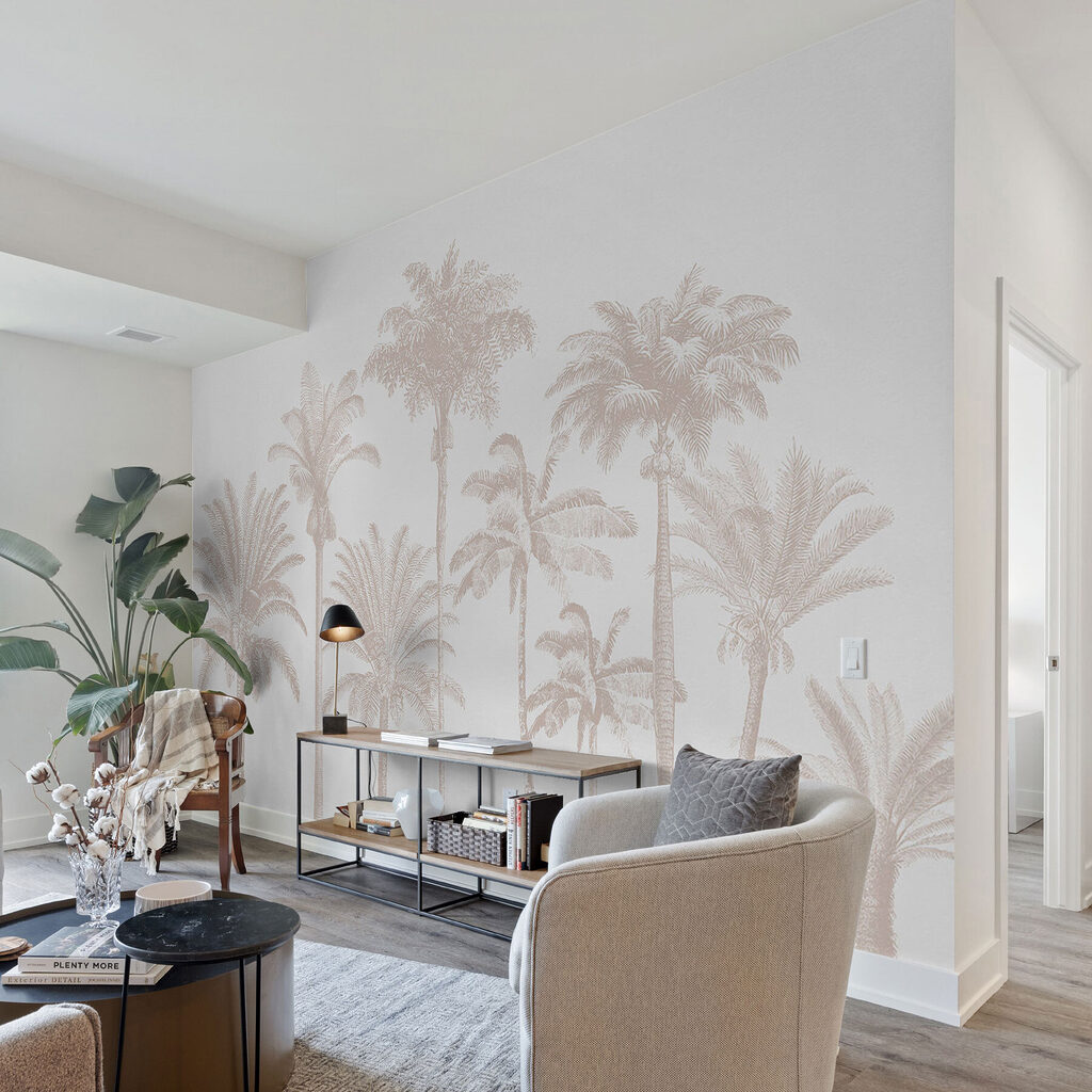 Palmeras en líneas finas — interior 2