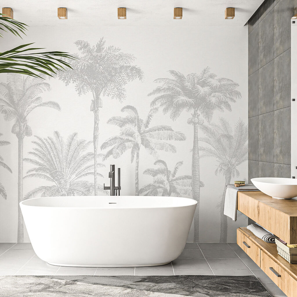 Palmeras en líneas finas — interior 2