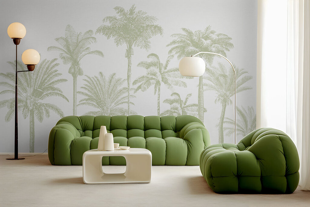 Palmeras en líneas finas — interior 1