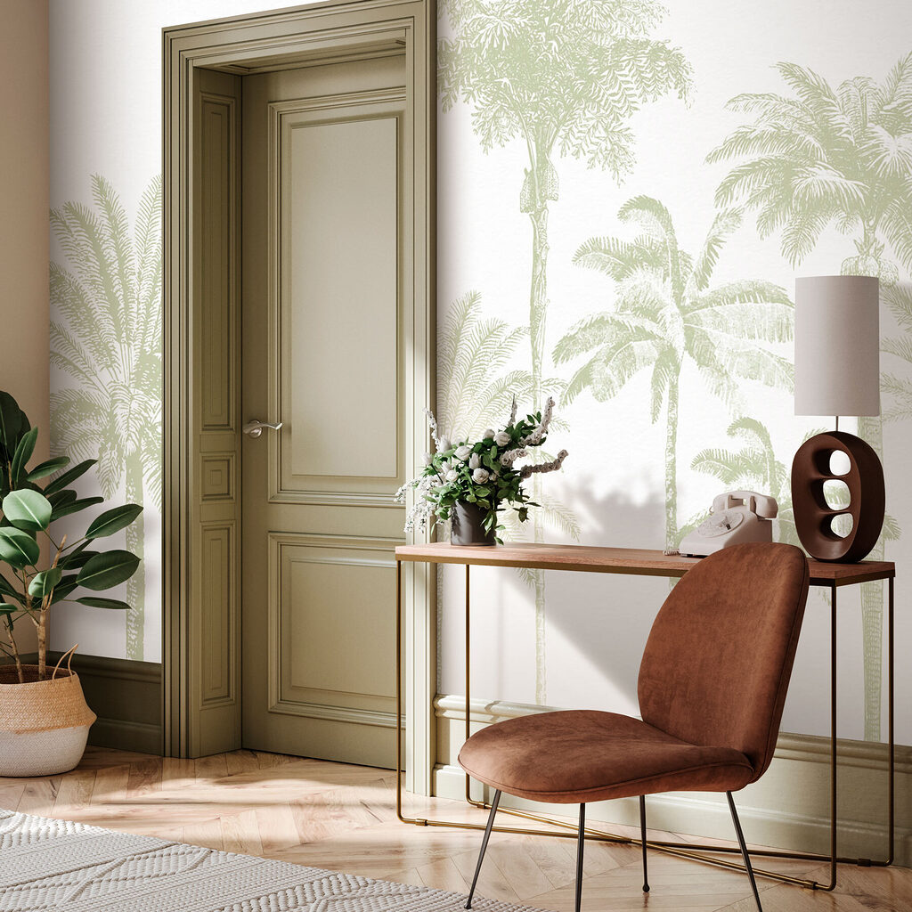Palmeras en líneas finas — interior 2