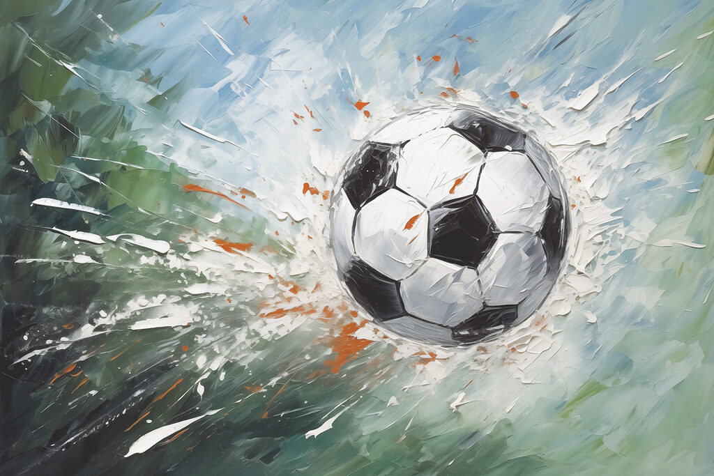Balón en tormenta pintada — diseño completo