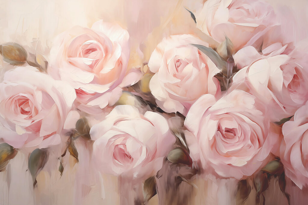 Rosas en trazos suaves — diseño completo