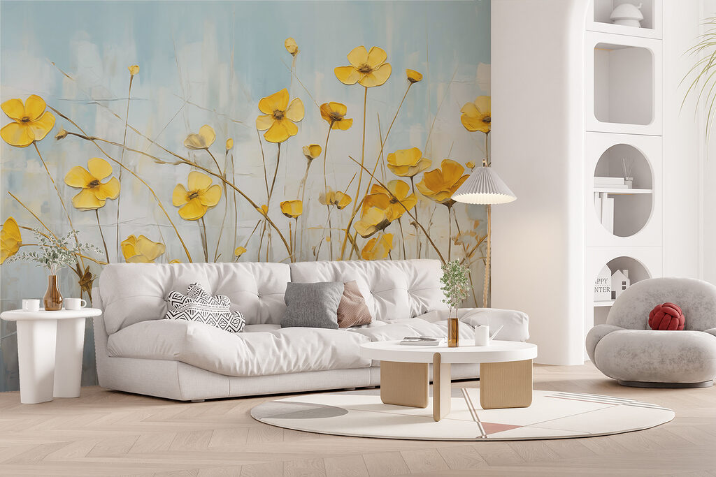 Flores amarillas sobre tallos — interior 2