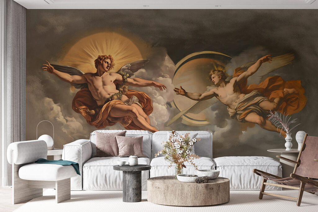Figuras entre nubes pintadas — interior 4