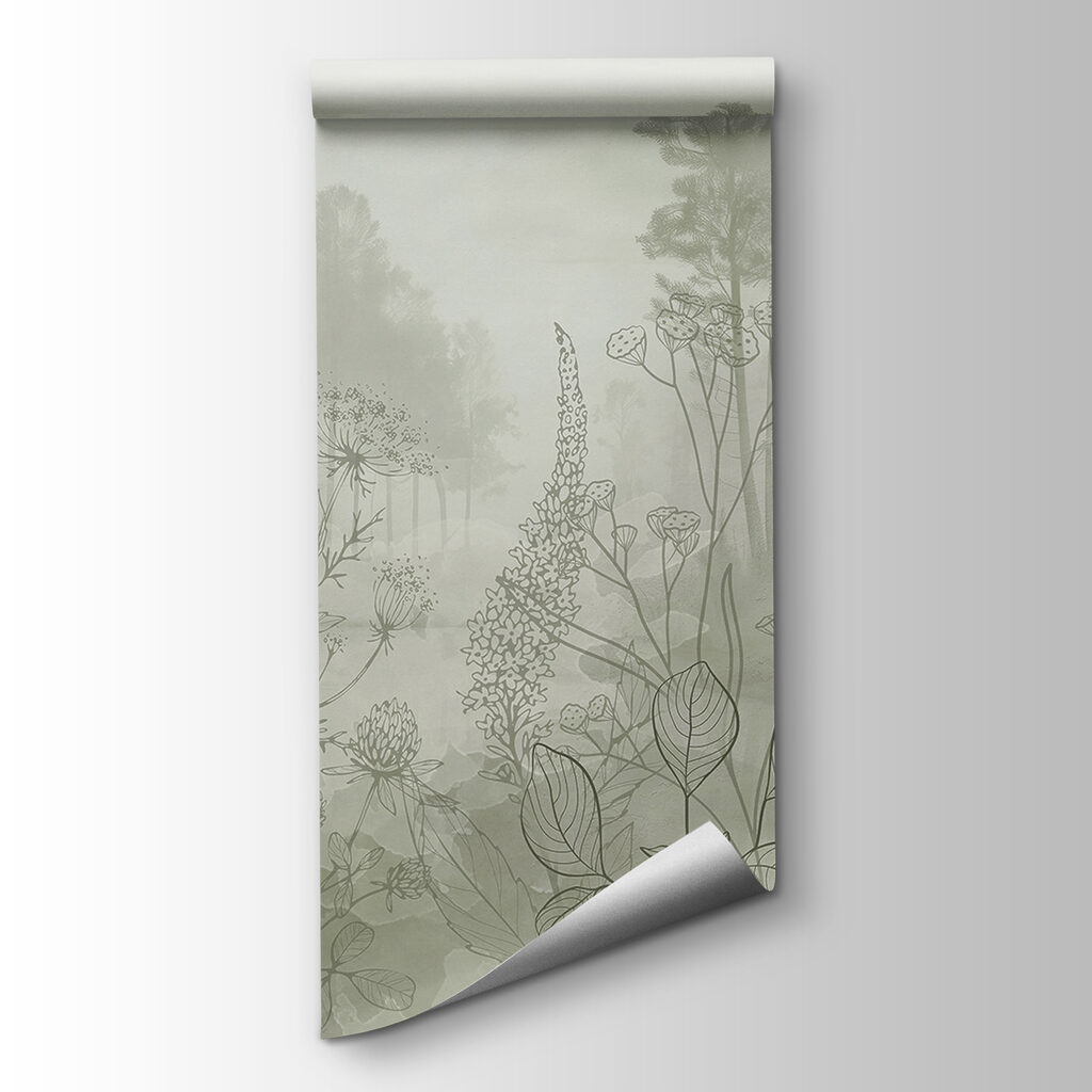 Flores silvestres y bosque — vista del producto