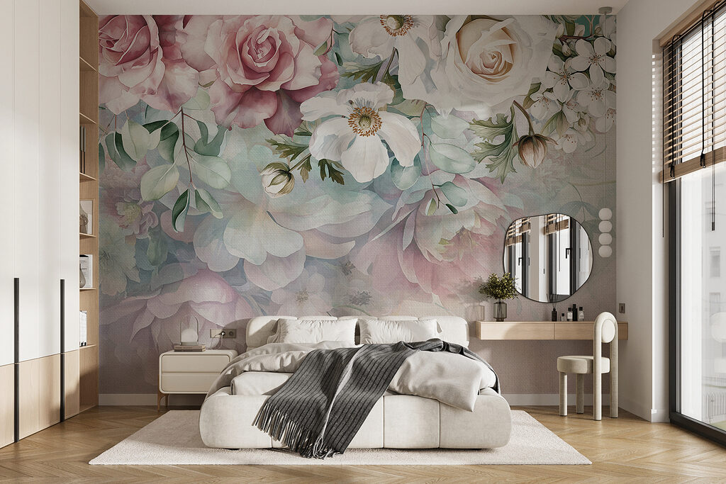 Flores colgantes en pastel — interior 2